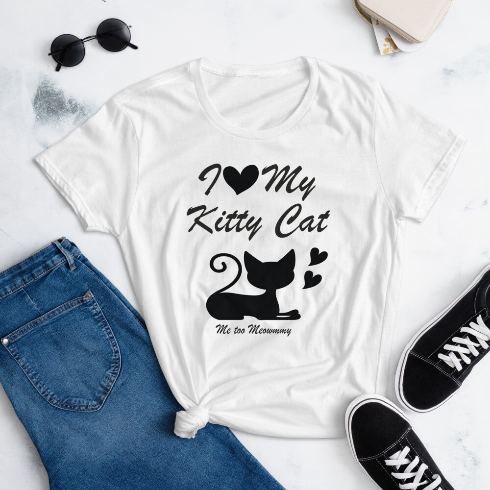 I love my Kitty Cat T-Shirt. ( Black Cat design )