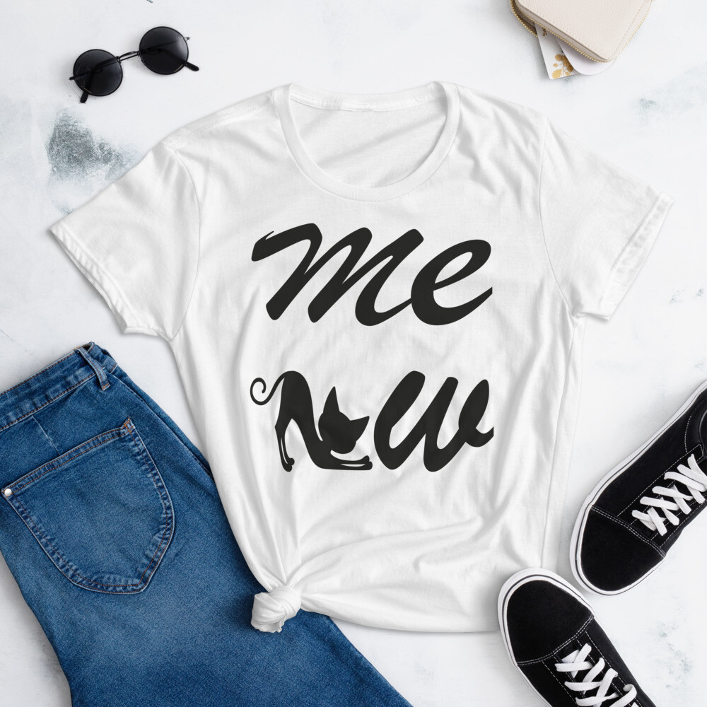 Meow Shirt ( Black Cat design )