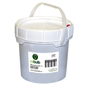 Large Dry Cell Battery Pail Recycling Mail-In Kit
