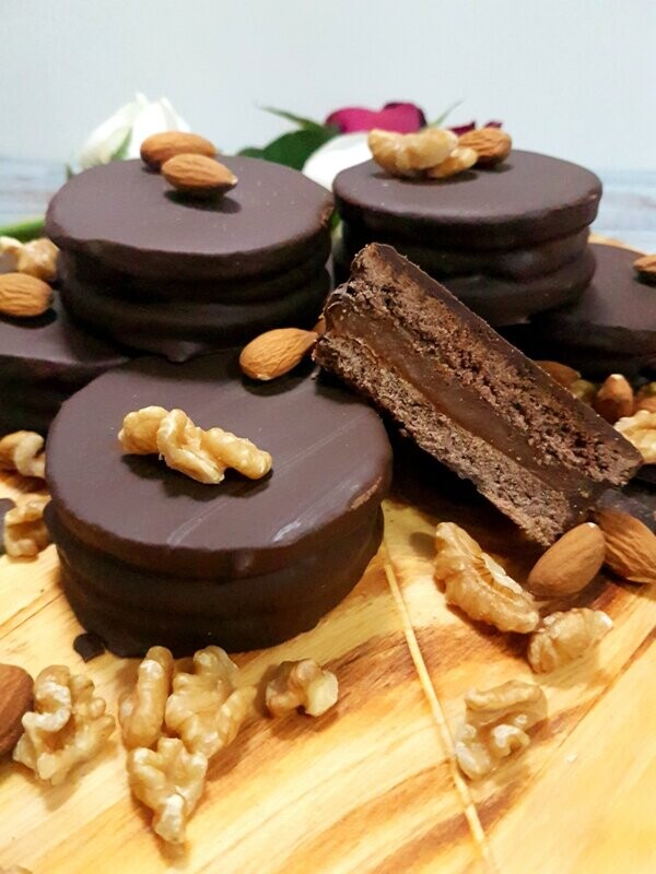 Alfajores Chicos Chocolate negro o Blanco