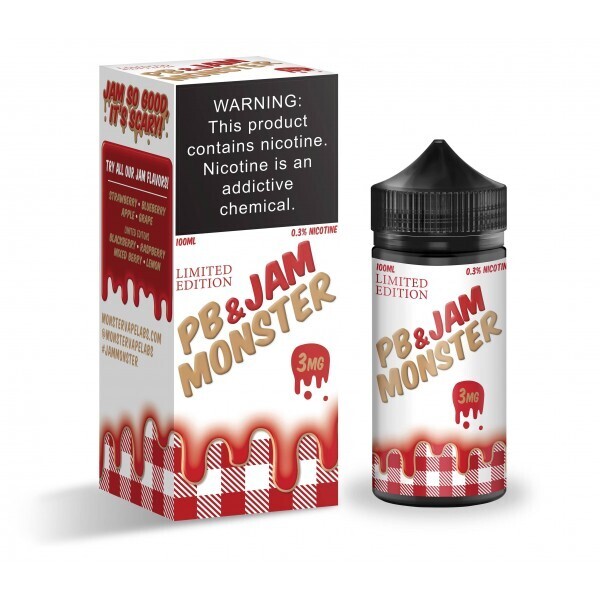 PB&amp;Jam Monster Strawberry 3mg
