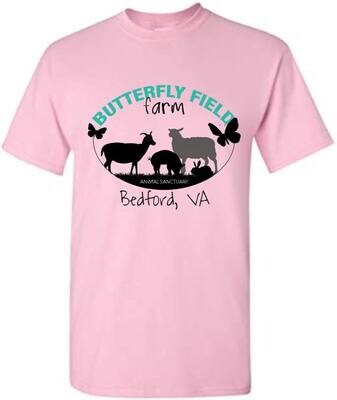 Butterfly Field Farm Unisex T-Shirt - Pink
