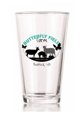 Butterfly Field Farm 12oz Drinking Glass