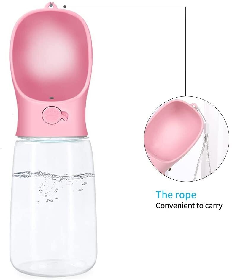 Botella de agua portátil para perros de gran capacidad.