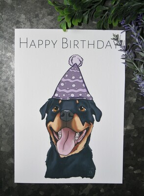 Rottweiller Birthday Card