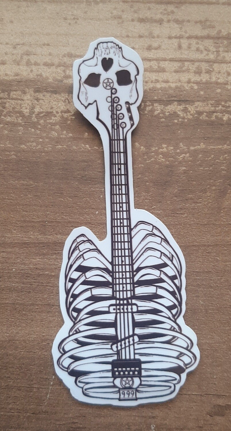 Death Guitar Sticker