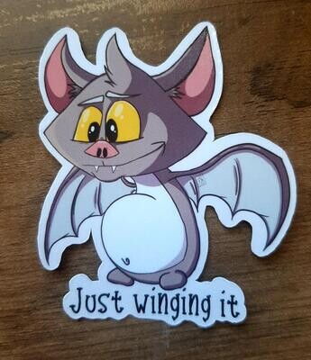 Batty - Winging It Sticker