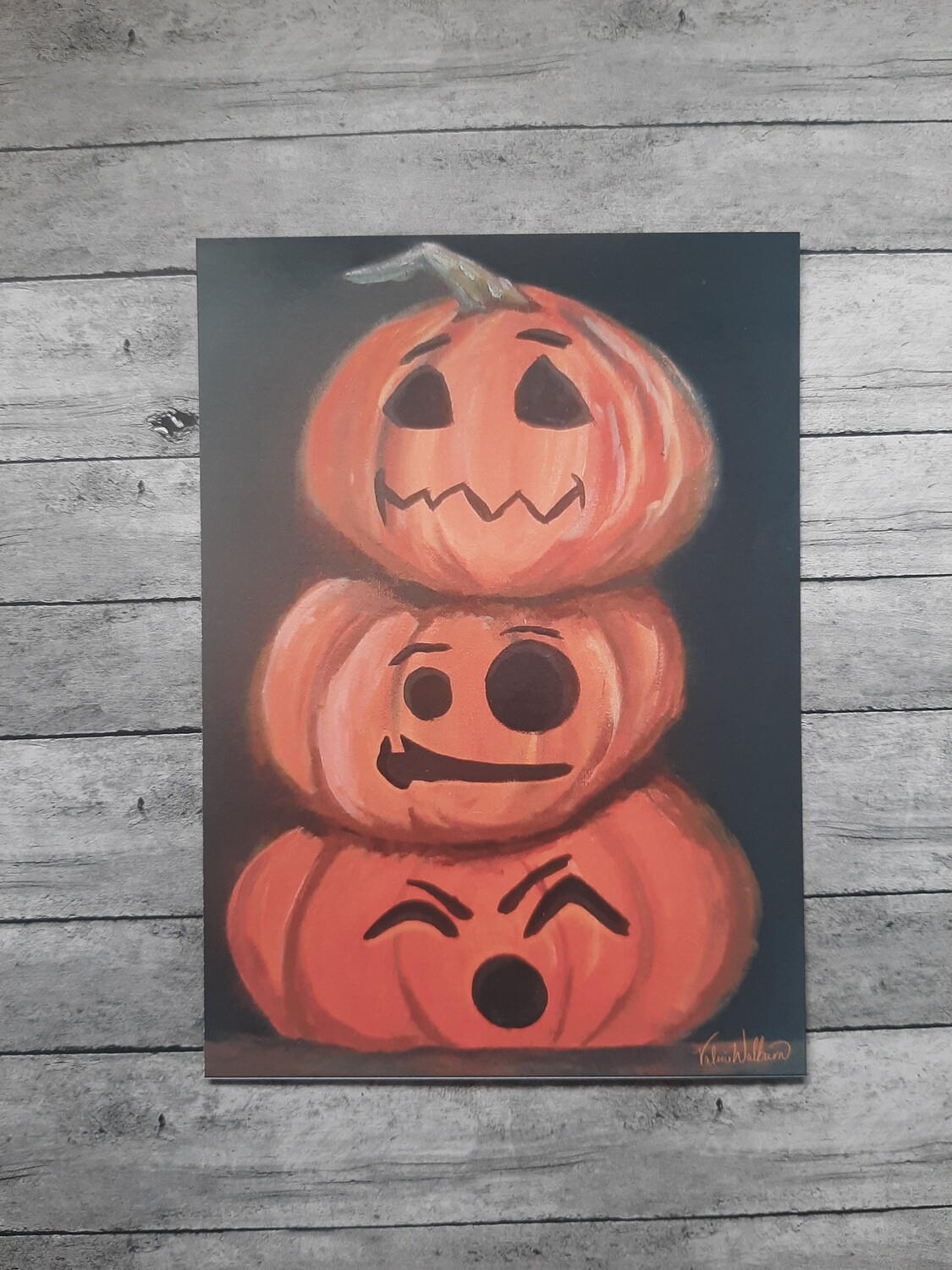 Pumpkin Trio Art Print