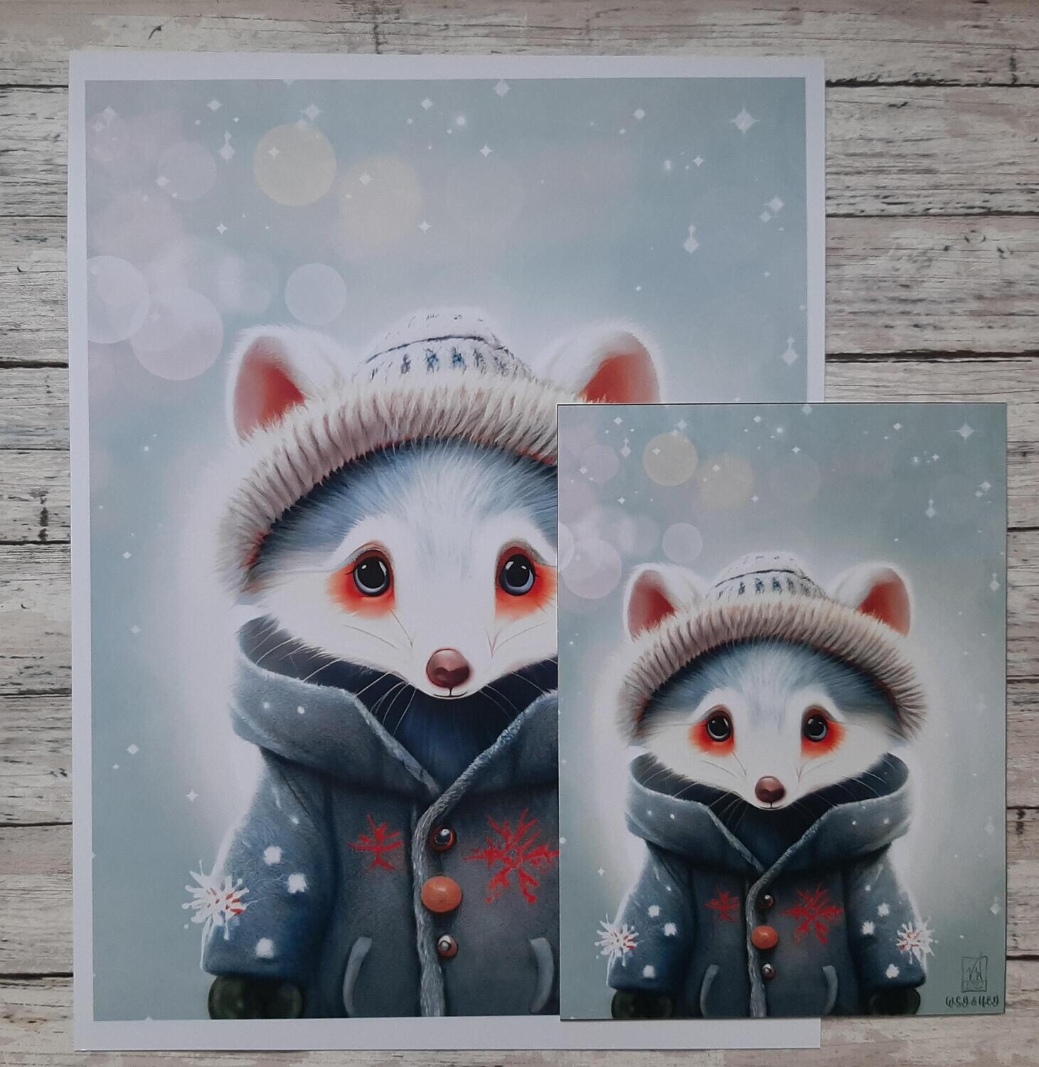 Winter Mouse Art Print