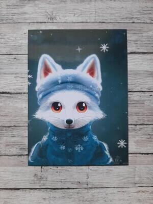 White Winter Fox Art Print