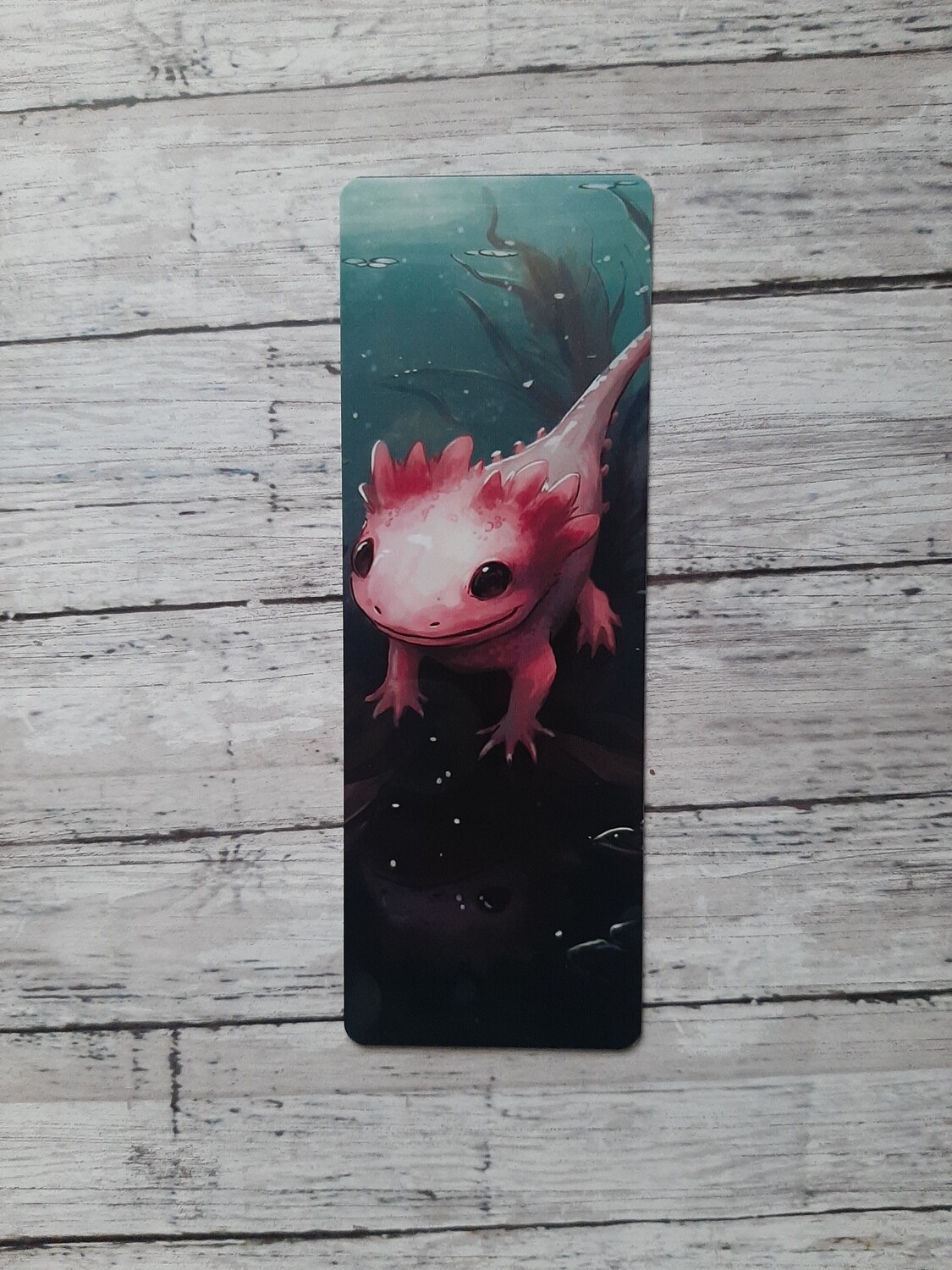 Pink Axolotl Bookmark