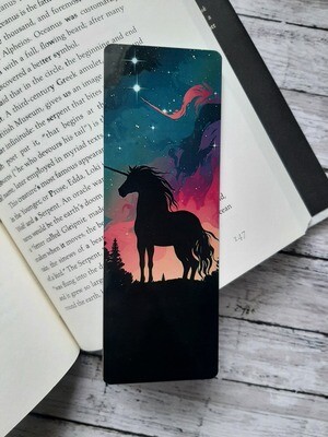 Majestic Silhouette Unicorn Bookmark