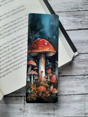 Red Capped Mushrooms Bookmark