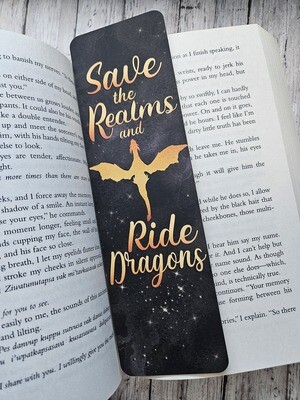 Save the Realms Ride the Dragons bookmark