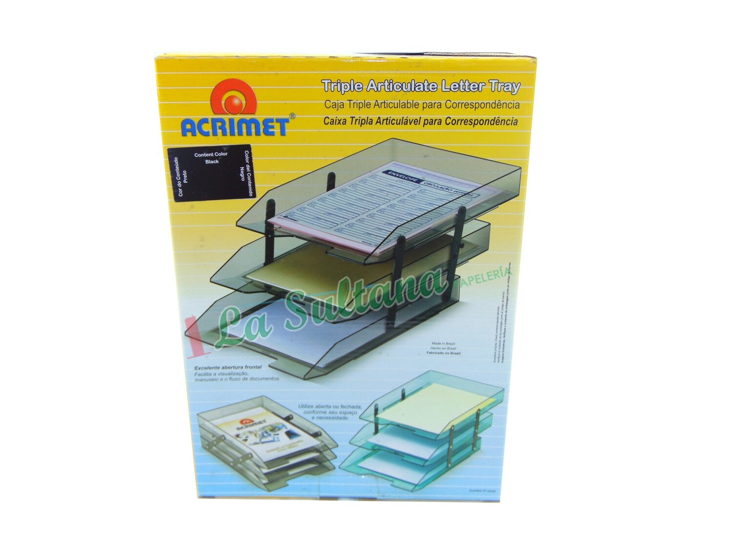 CHAROLA ARTICULABLE TRIPLE OFICIO ACRIMET PZ