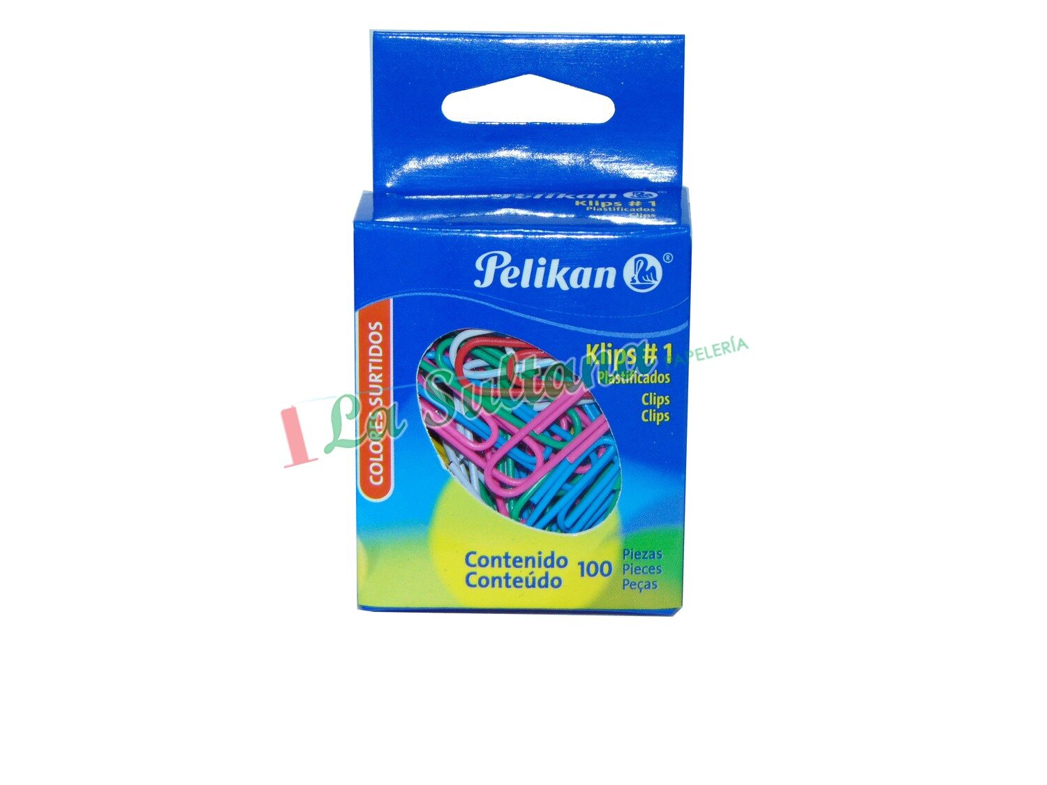 CLIP P/PAPEL PELIKAN #1 COLORES C/100
