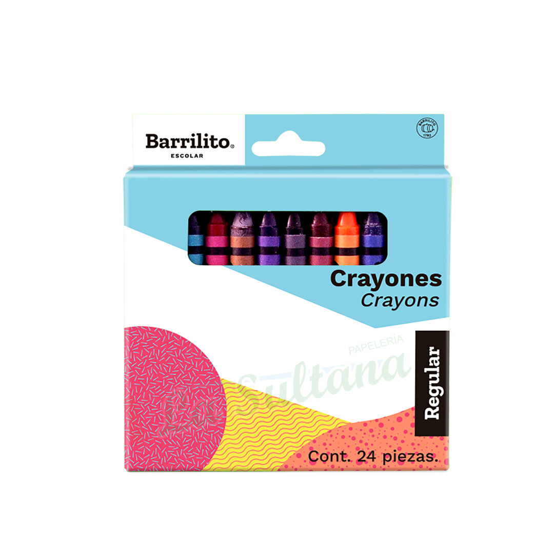 CRAYON BARRILITO REGULARES C/24