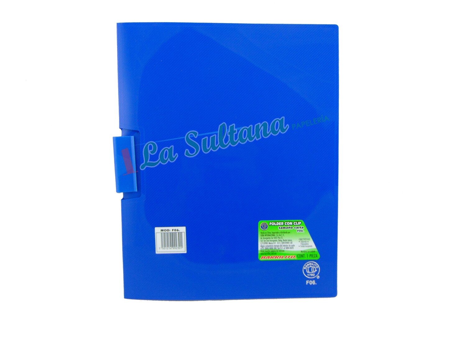 FOLDER F06 PLASTICO C/ CLIP PZ