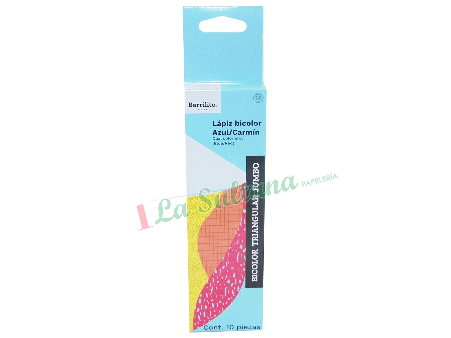 LAPIZ BARRILITO BICOLOR TRIANGULAR JUMBO C/10