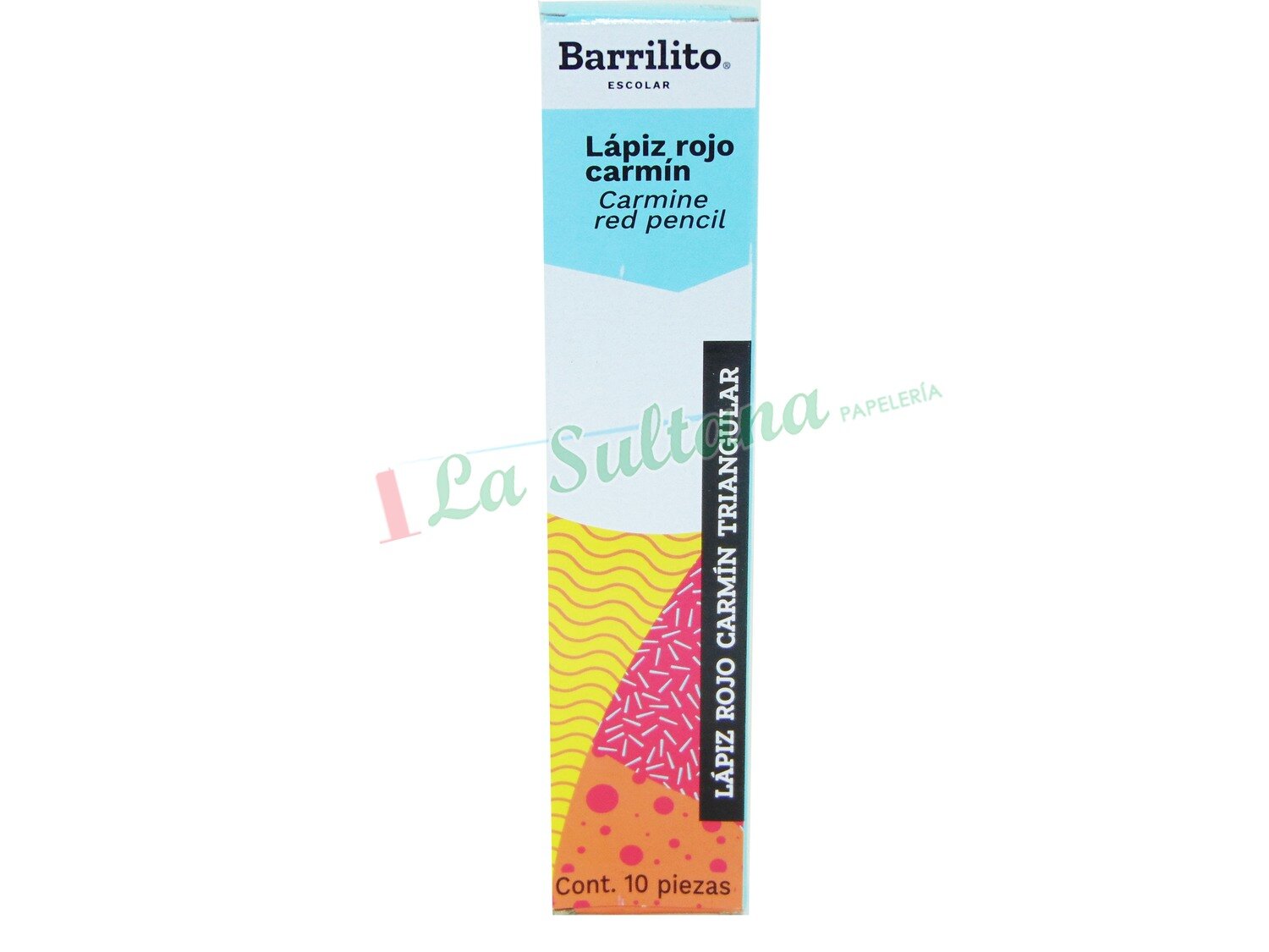 LAPIZ BARRILITO CARMIN TRIANGULAR C/10