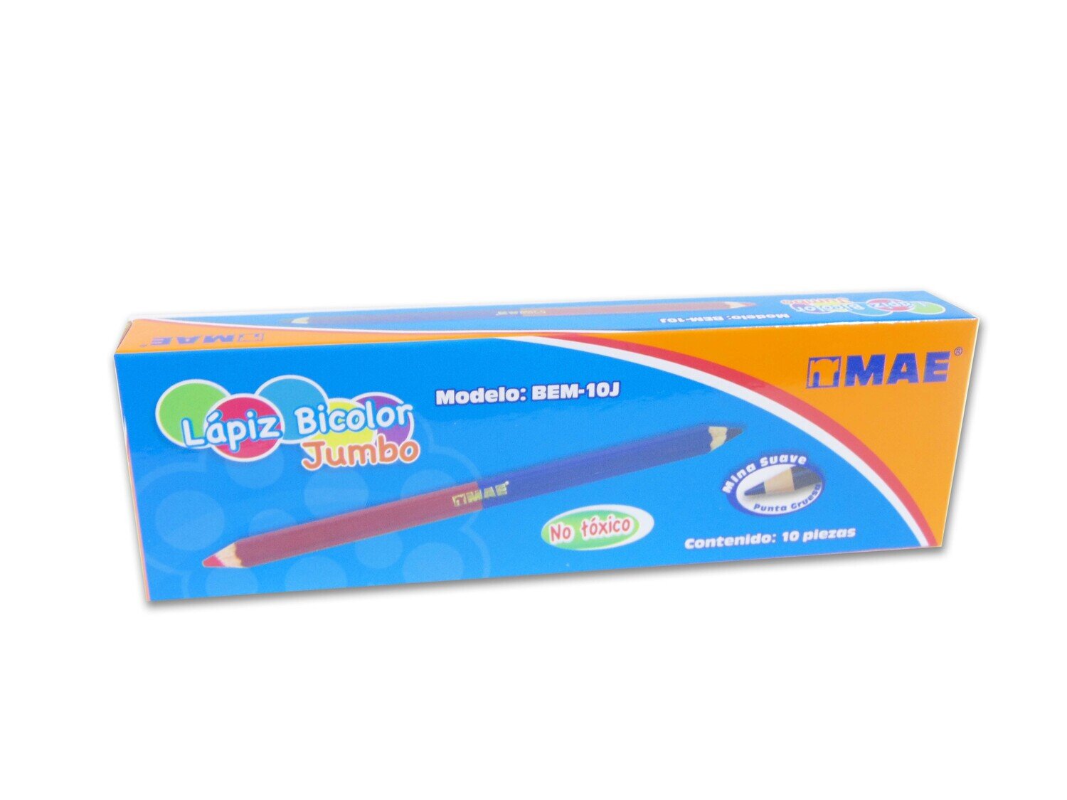 LAPIZ BICOLOR MAE JUMBO C/10