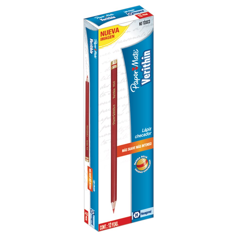 LAPIZ CHECADOR VERITHIN ROJO C/12