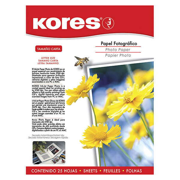 PAPEL FOTOGRAFICO KORES CARTA C/25H