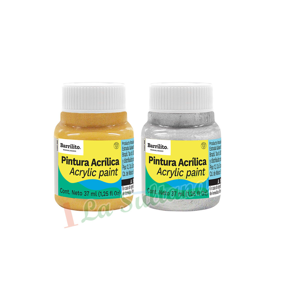 PINTURA ACRILICA BARRILITO 37ML METALICA PZ