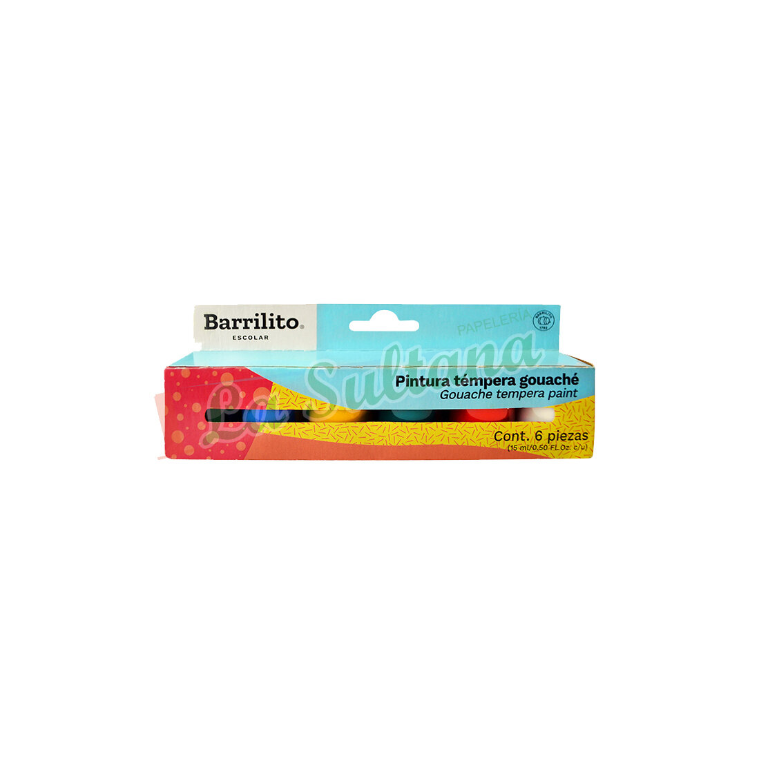 PINTURA TEMPERA BARRILITO 15 ML KIT SURTIDO C/6