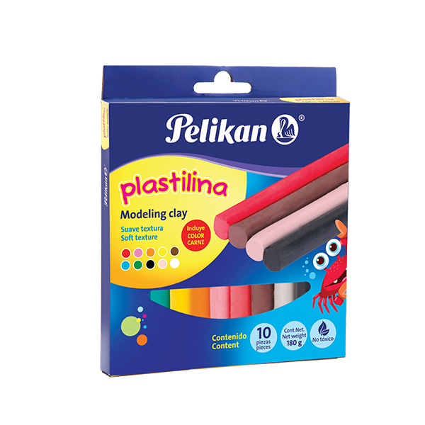 PLASTILINA PELIKAN C/10 BARRITAS PZ