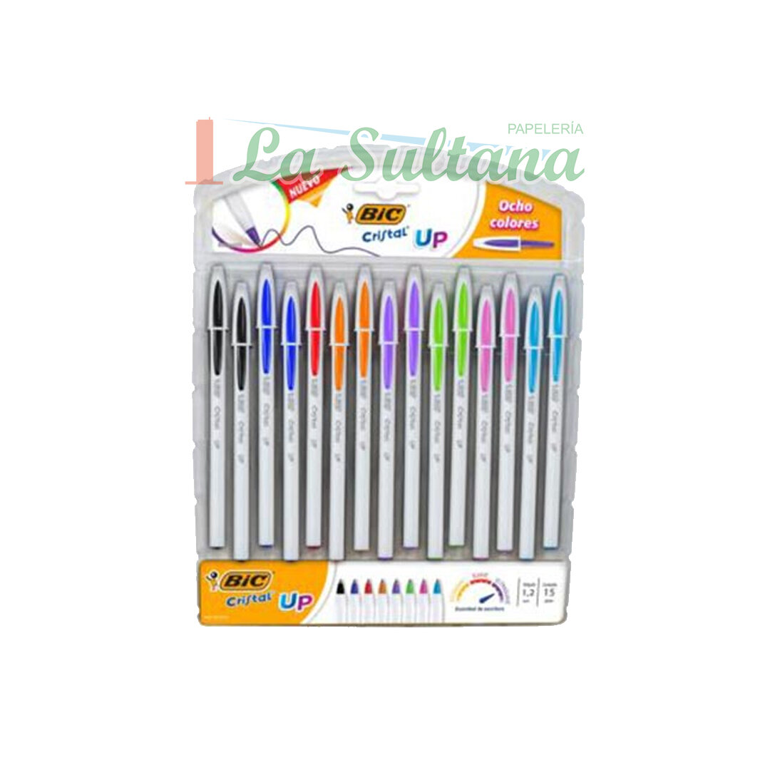 PLUMA CRISTAL UP BLISTER C/15