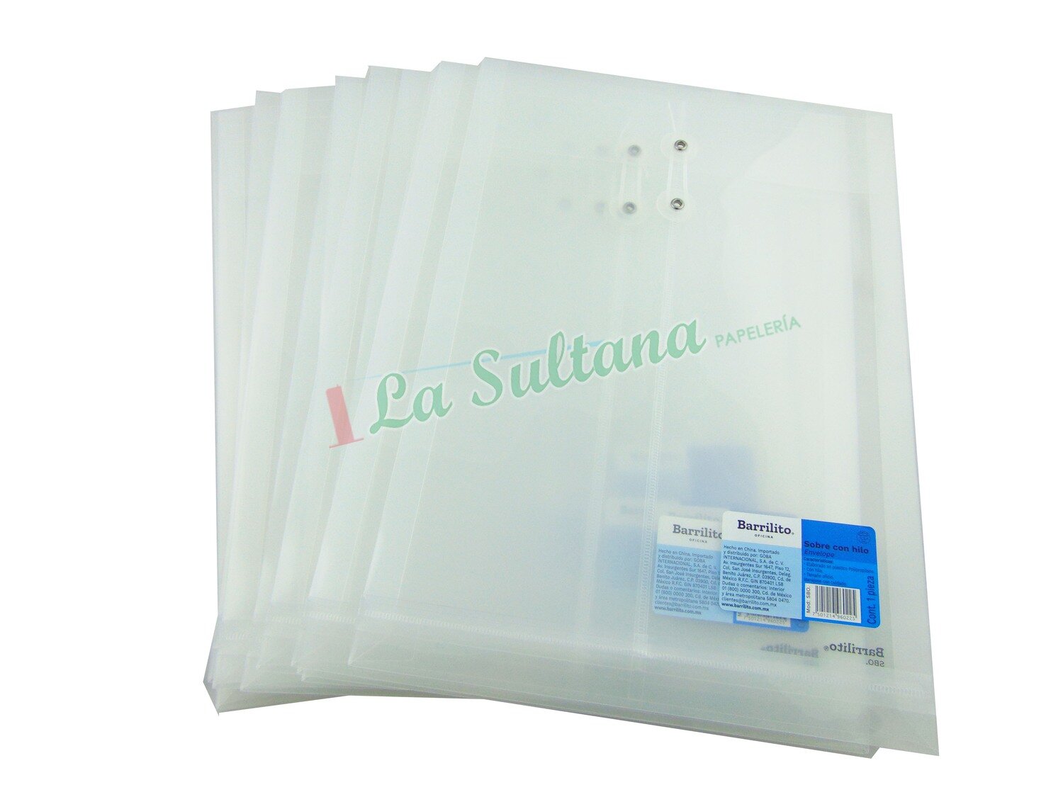 SOBRE PLASTICO C/HILO OFICIO SBO C/12 PZ