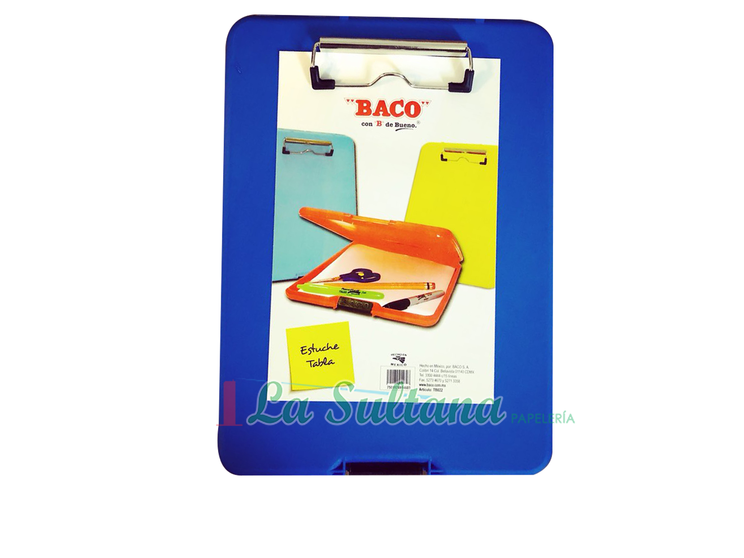 TABLA PLASTICA ESTUCHE CARTA BACO PZ