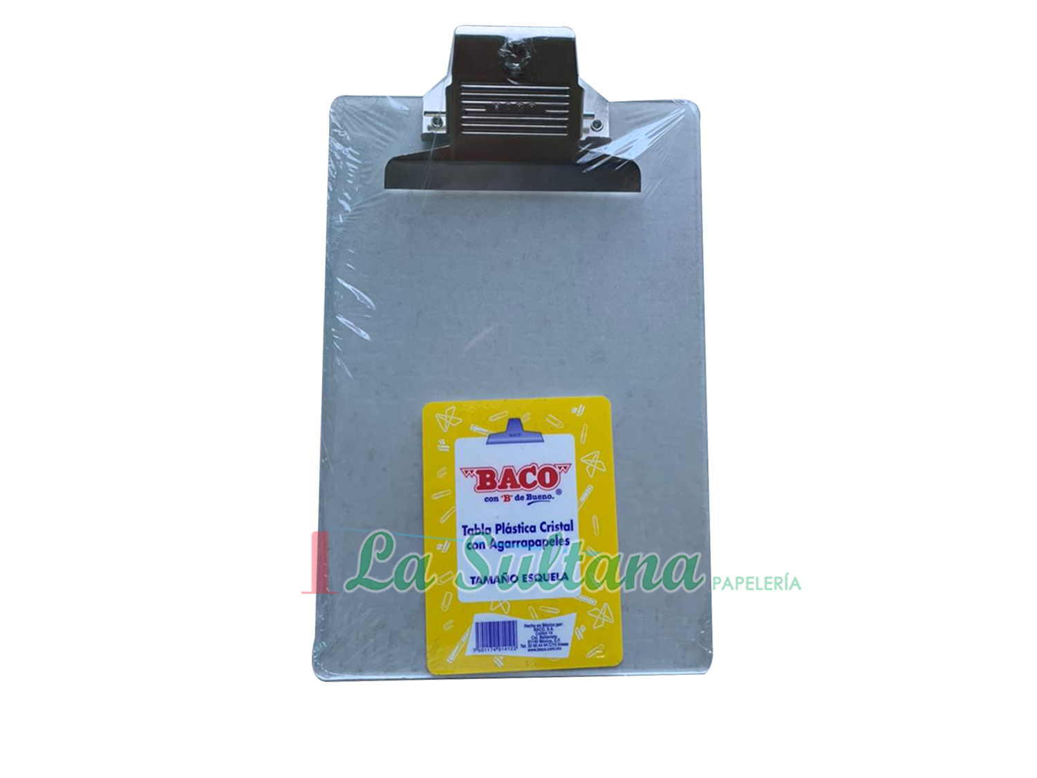 TABLA PLASTICA TRANSPARENTE ESQUELA BACO PZ