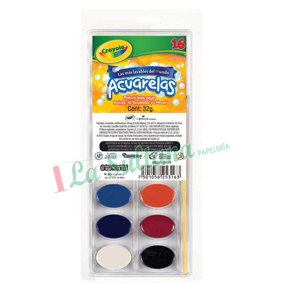 ACUARELA CRAYOLA C/16 PASTILLAS