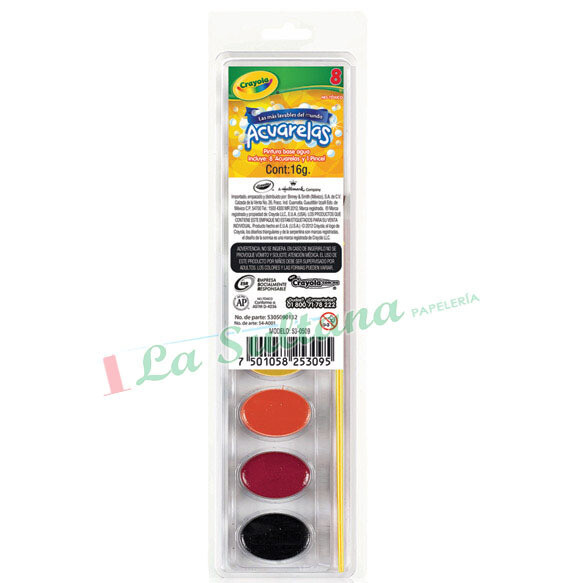 ACUARELA CRAYOLA C/8 PASTILLAS