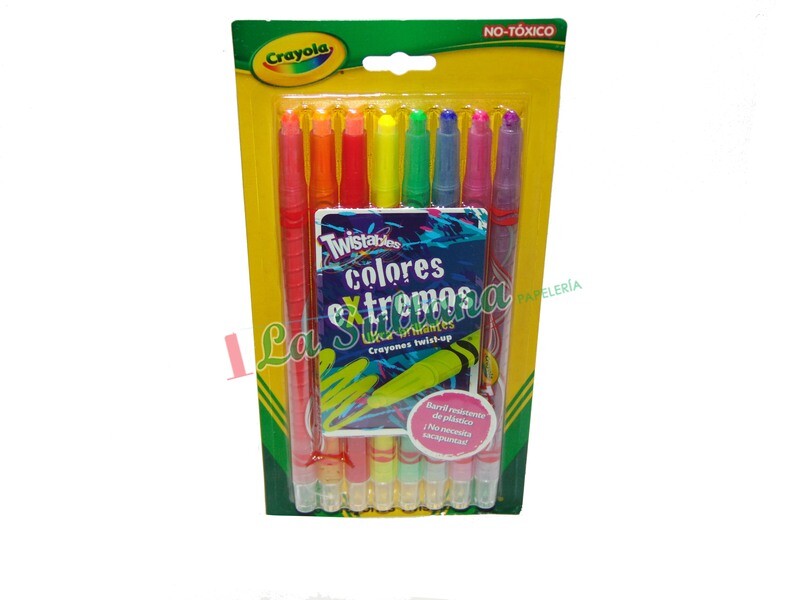 COLORES CRAYOLA TWISTABLES EXTREMOS C/8