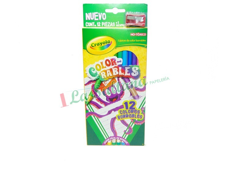 COLORES CRAYOLA BORRABLES C/12