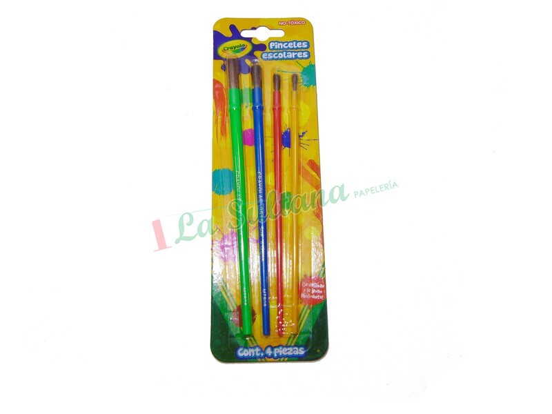 PINCEL ESCOLAR CRAYOLA C/4