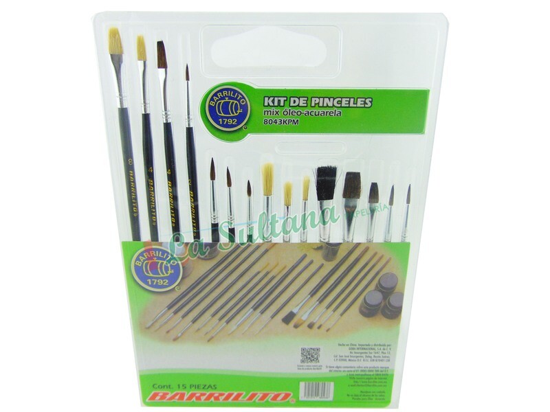 KIT DE PINCELES BARR 8043KPM C/15PZS