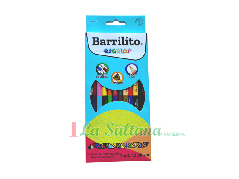 COLORES BARRILITO DUO C/12=24