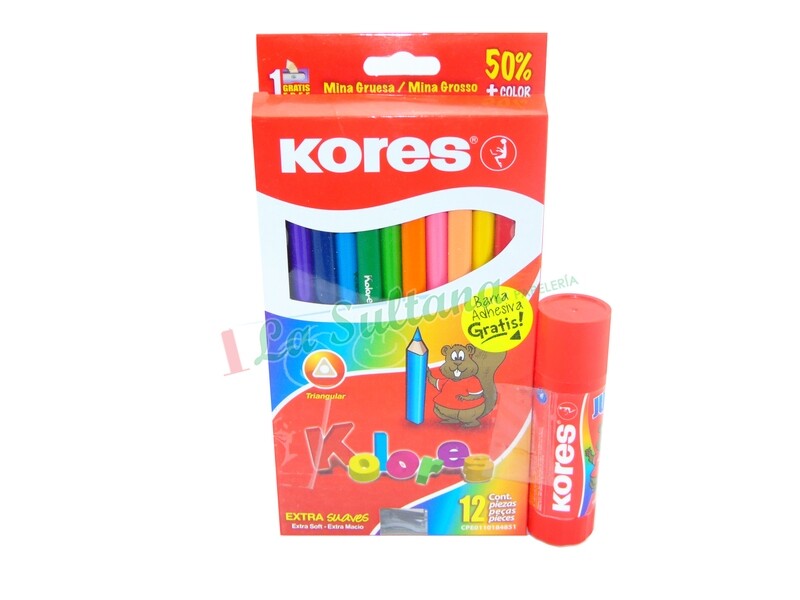 COLORES KORES TRIANGULAR JUMBO C/12