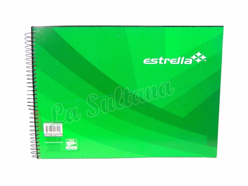 CUADERNO ESTRELLA DIBUJO C/PROTECTOR CHINA C/50H PZ