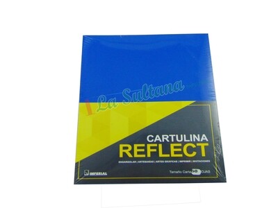 HOJA CARTULINA REFLECT CARTA COLOR C/50