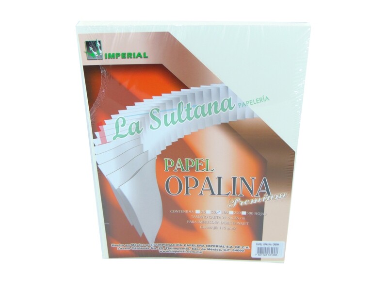 HOJA PAPEL OPALINA CREMA CARTA C/100