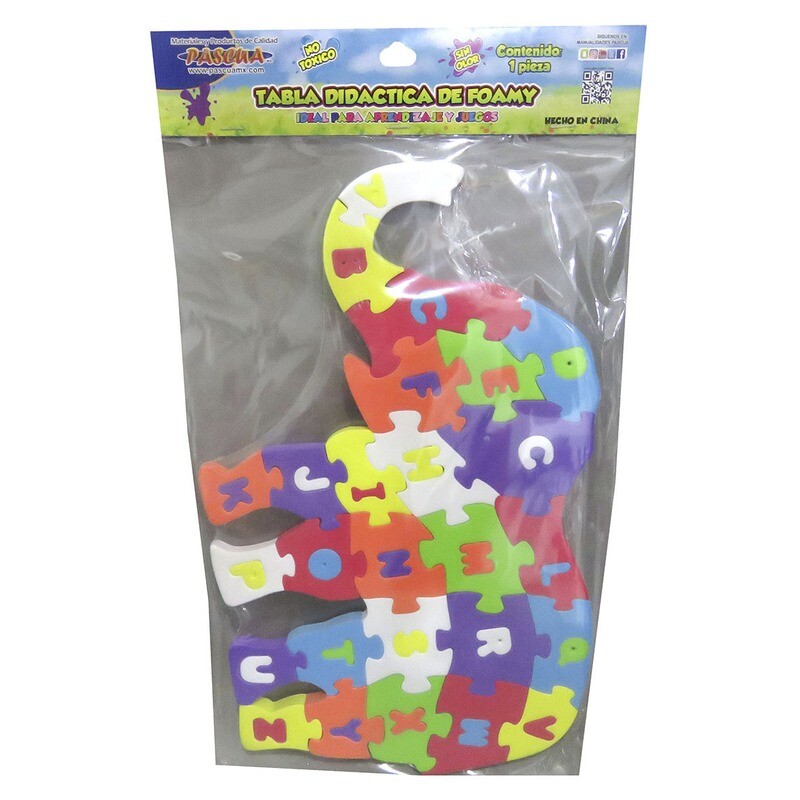 TABLA DIDACTICA DE FOAMY ELEFANTE C/52PZ