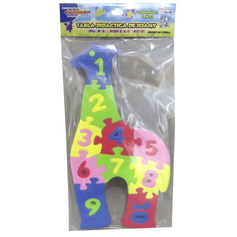 TABLA DIDACTICA DE FOAMY JIRAFA C/22PZ