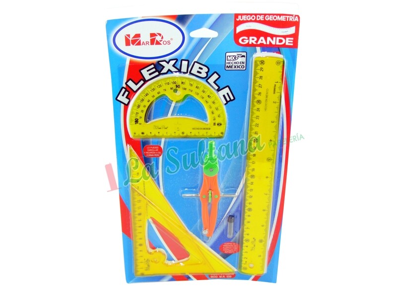 JGO GEOMETRIA MARROS FLEXIBLE C/COMPAS MR550 PZ