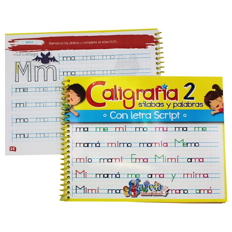 LIBRO CALIGRAFIA #2 SILABAS Y PALABRAS PZ