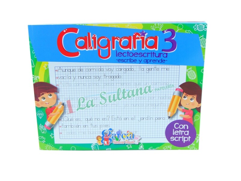 LIBRO CALIGRAFIA #3 LECTO ESCRITURA PZ